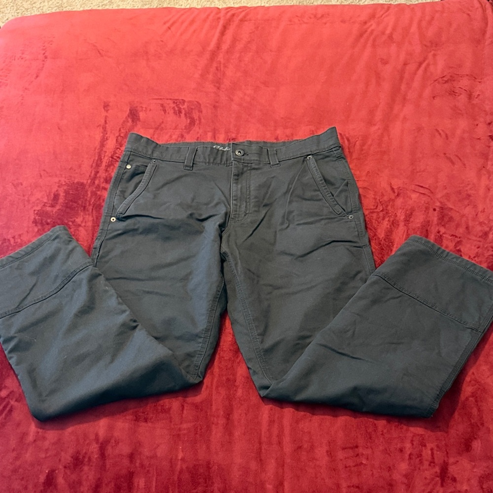 Eddie Bauer Men's Dark Gray Chinos